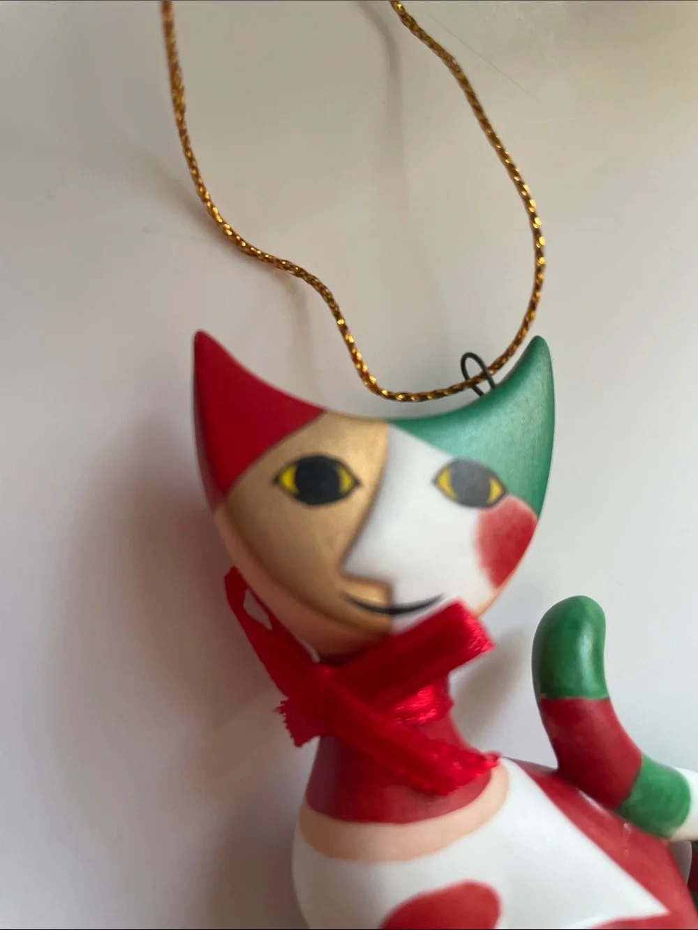 Vintage Goebel Porcelain “Guiseppi” Cat Ornament signed R. (Rosina) Wachtmeister